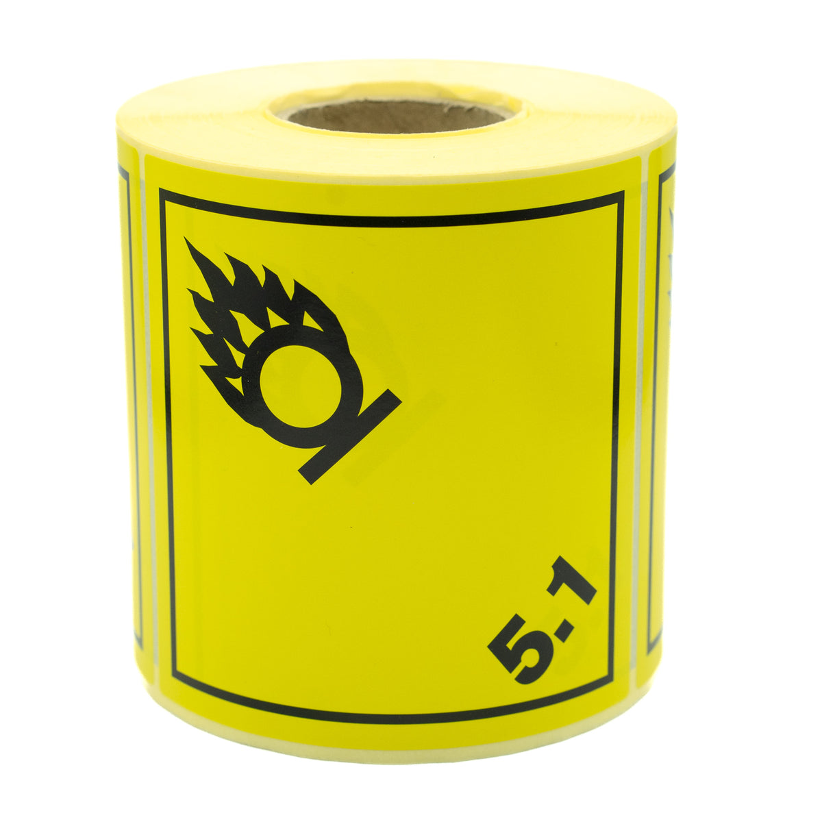 Warning Labels Class 5.1 Igniting (Oxidising) Substances  - Transport Stickers- 100x100 500 per roll