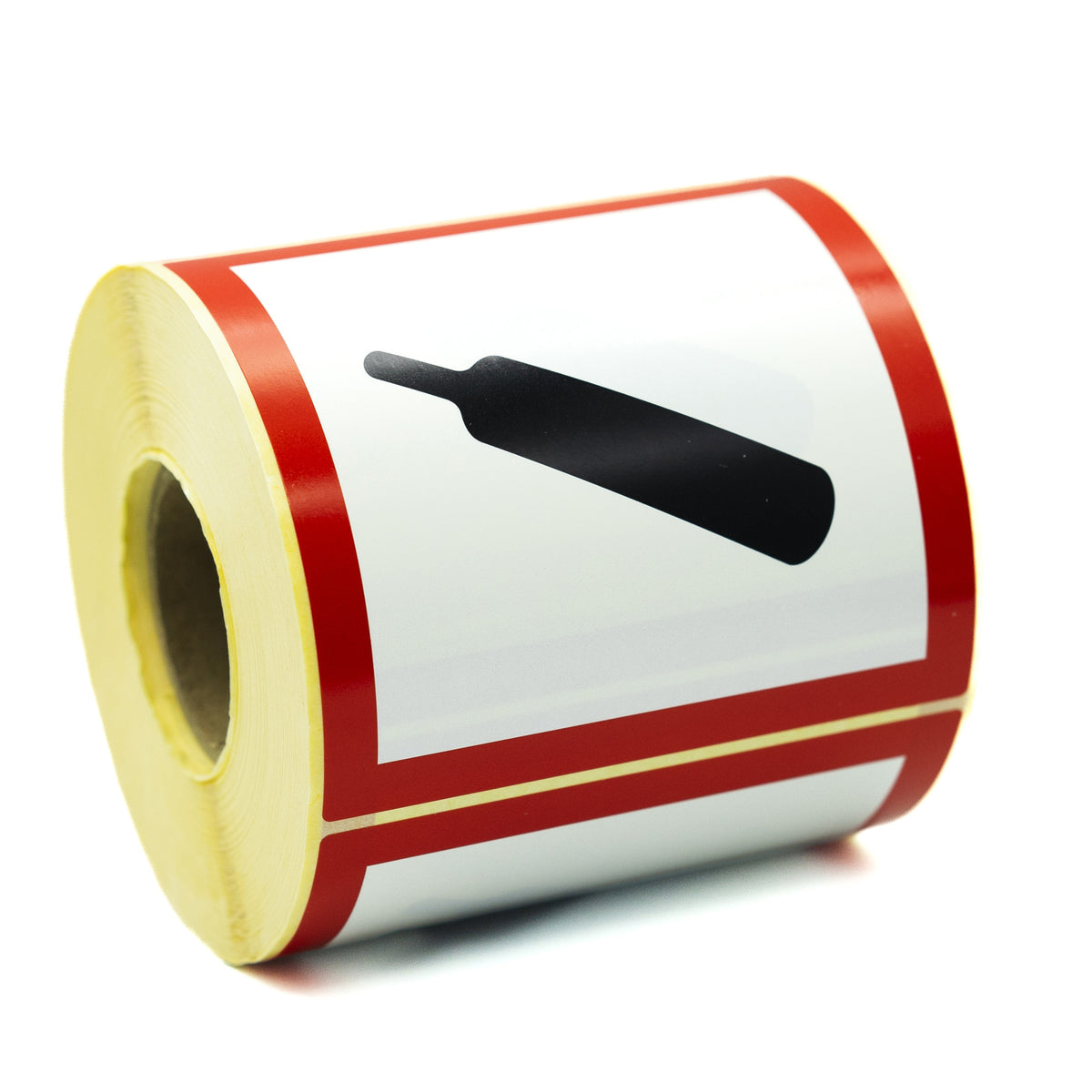 Warning labels GHS Symbol 04 Compressed Gases 100x100mm 500 per roll ...