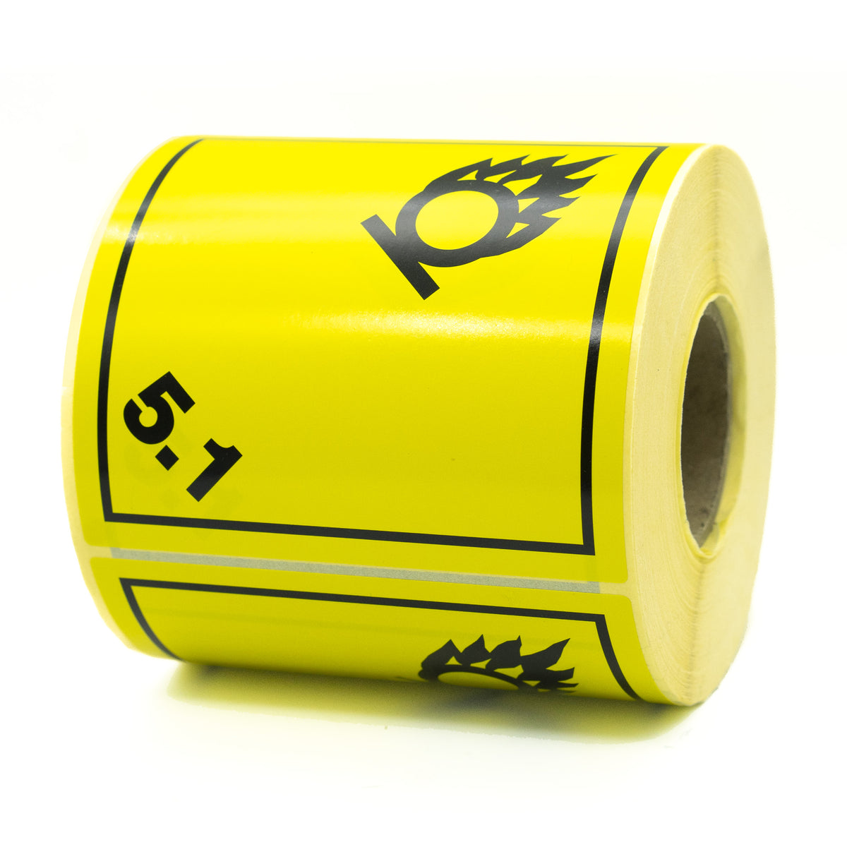 Warning Labels Class 5.1 Igniting (Oxidising) Substances  - Transport Stickers- 100x100 500 per roll