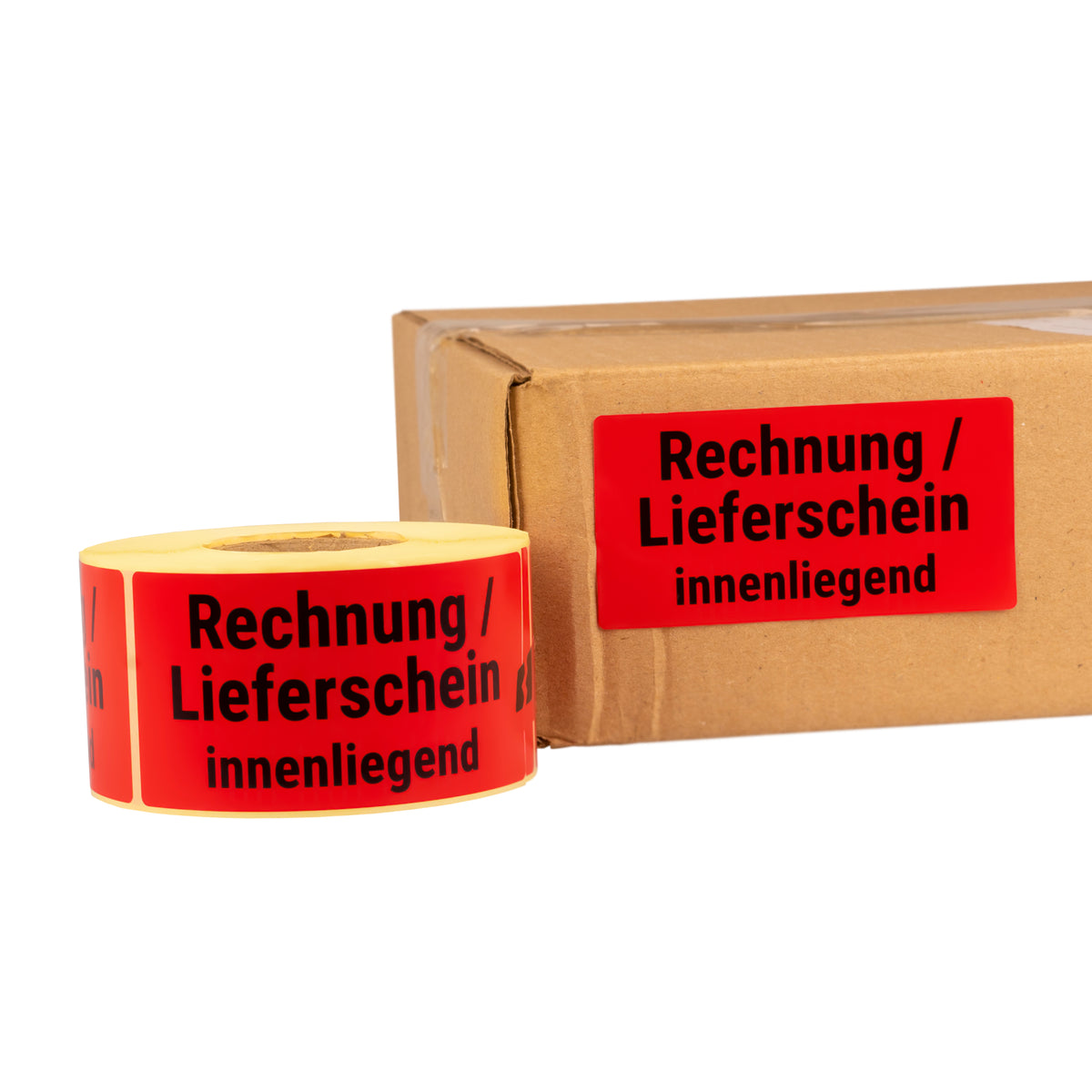 Etykiety ostrzegawcze 100 x 50 mm Rechnung/Lieferschein innenliegend 500 szt.