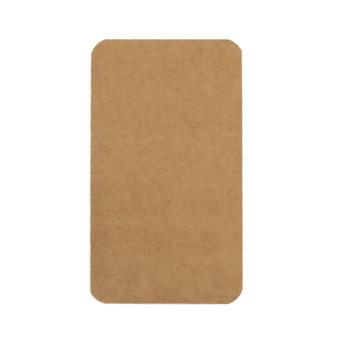 120 Blank Kraft Paper Cards 50 x 90 mm - Brown Writable Cards with Rounded Corners