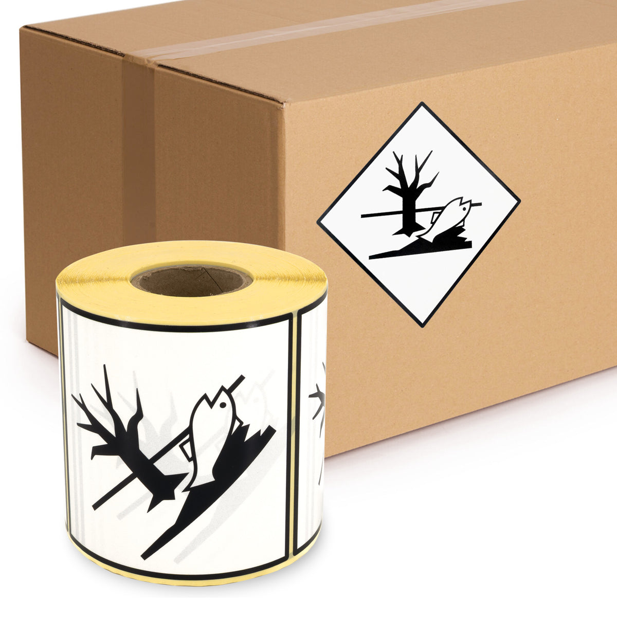 Warnetiketten Umweltgefährdend COSHH-Schild 100x100 500 pro Rolle
