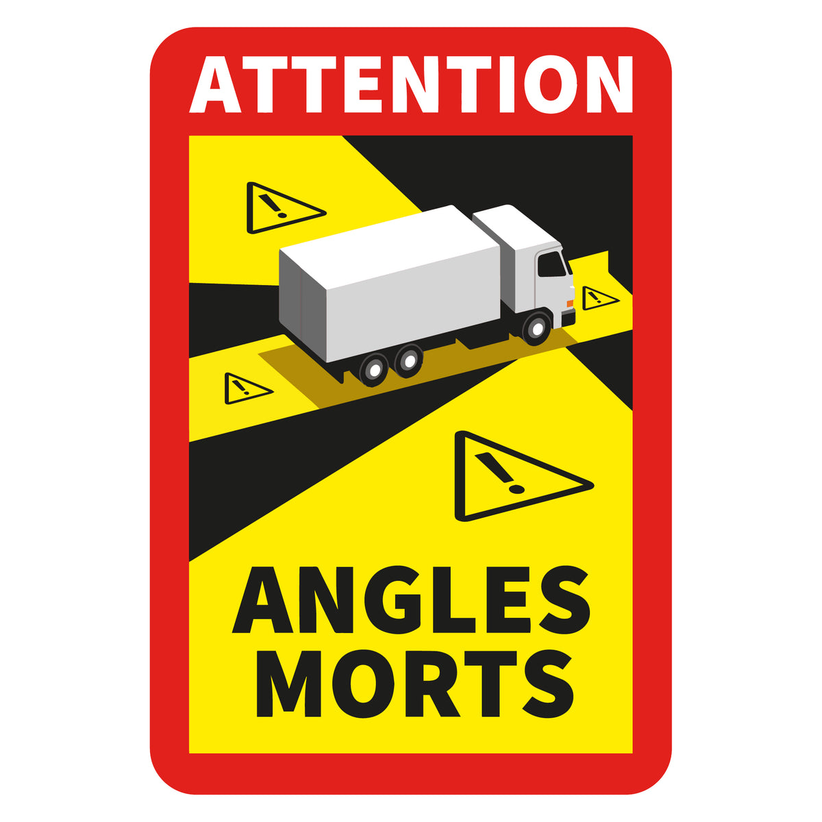 Angles Morts for Trucks, Buses and Caravans 25 x 17 cm Sticker Sign France 5 pcs