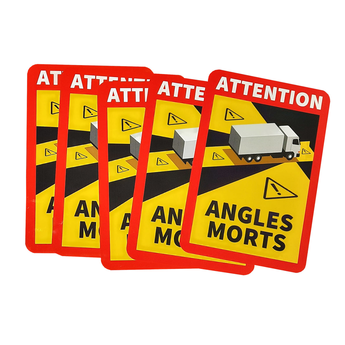 Angles Morts for Trucks, Buses and Caravans 25 x 17 cm Sticker Sign France 5 pcs