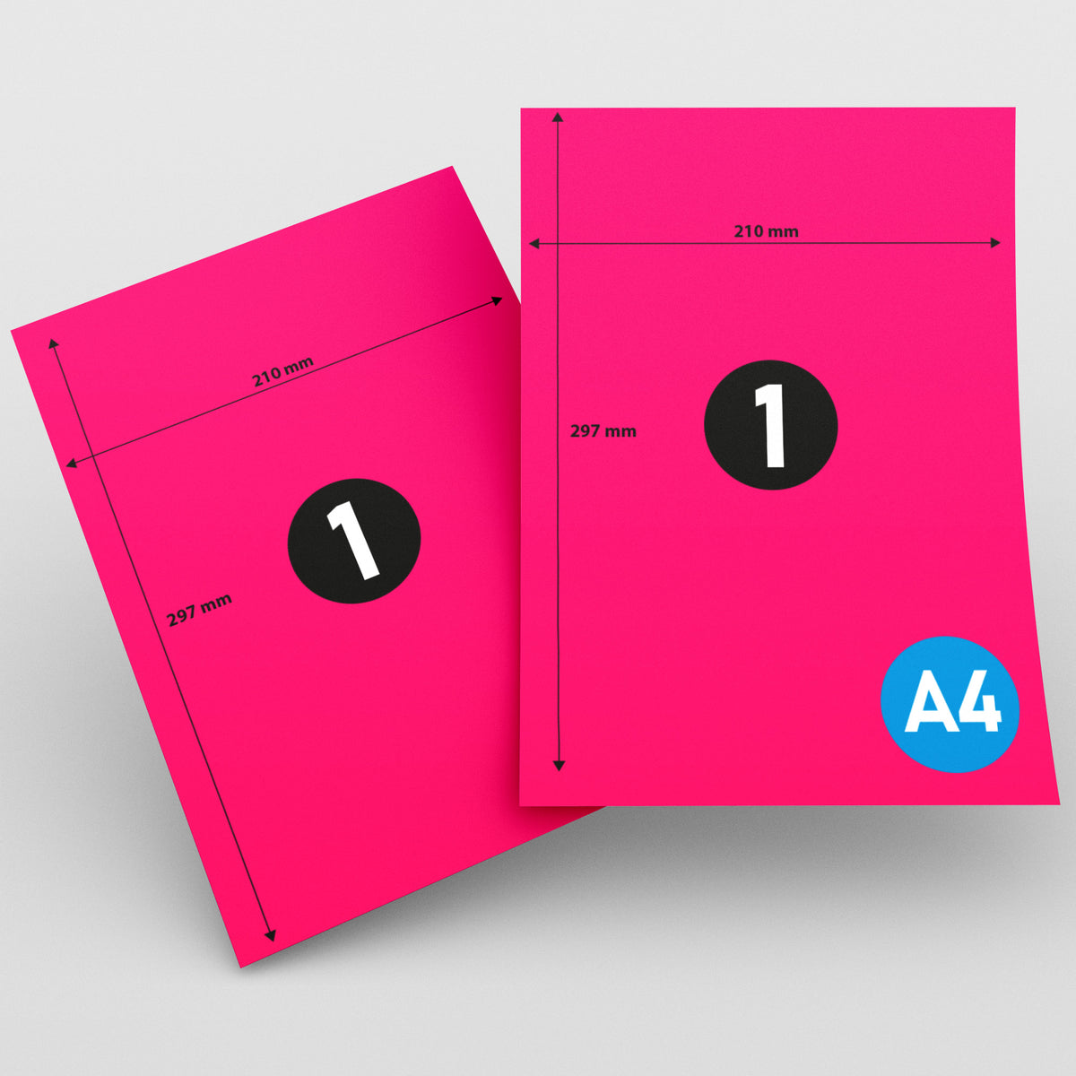 Self-adhesive paper A4 fluo neon 50 sheets pink