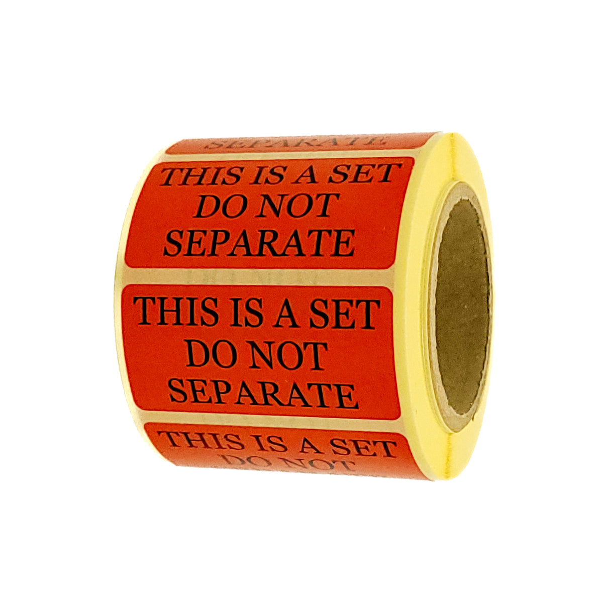 Warning Labels on Roll 50x25 mm- THIS IS A SET- DO NOT SEPARATE! 500 pcs