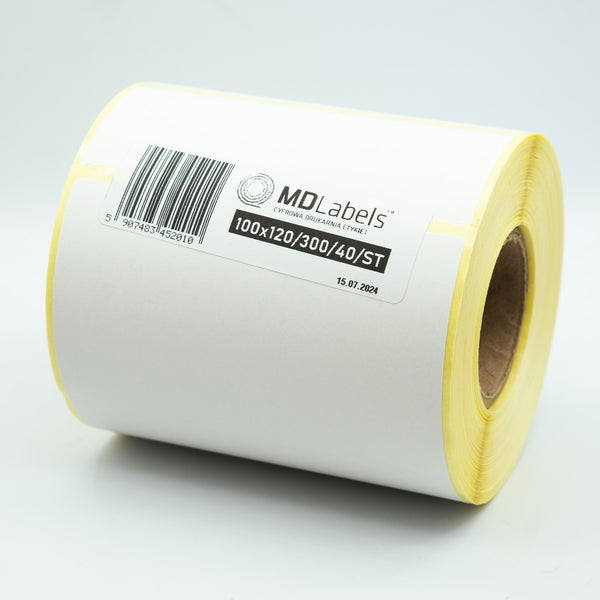 Thermal labels 100x120mm 300 per roll - MD Labels