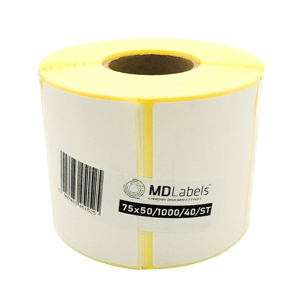 Thermal labels 75x50mm 1000 per roll - MD Labels