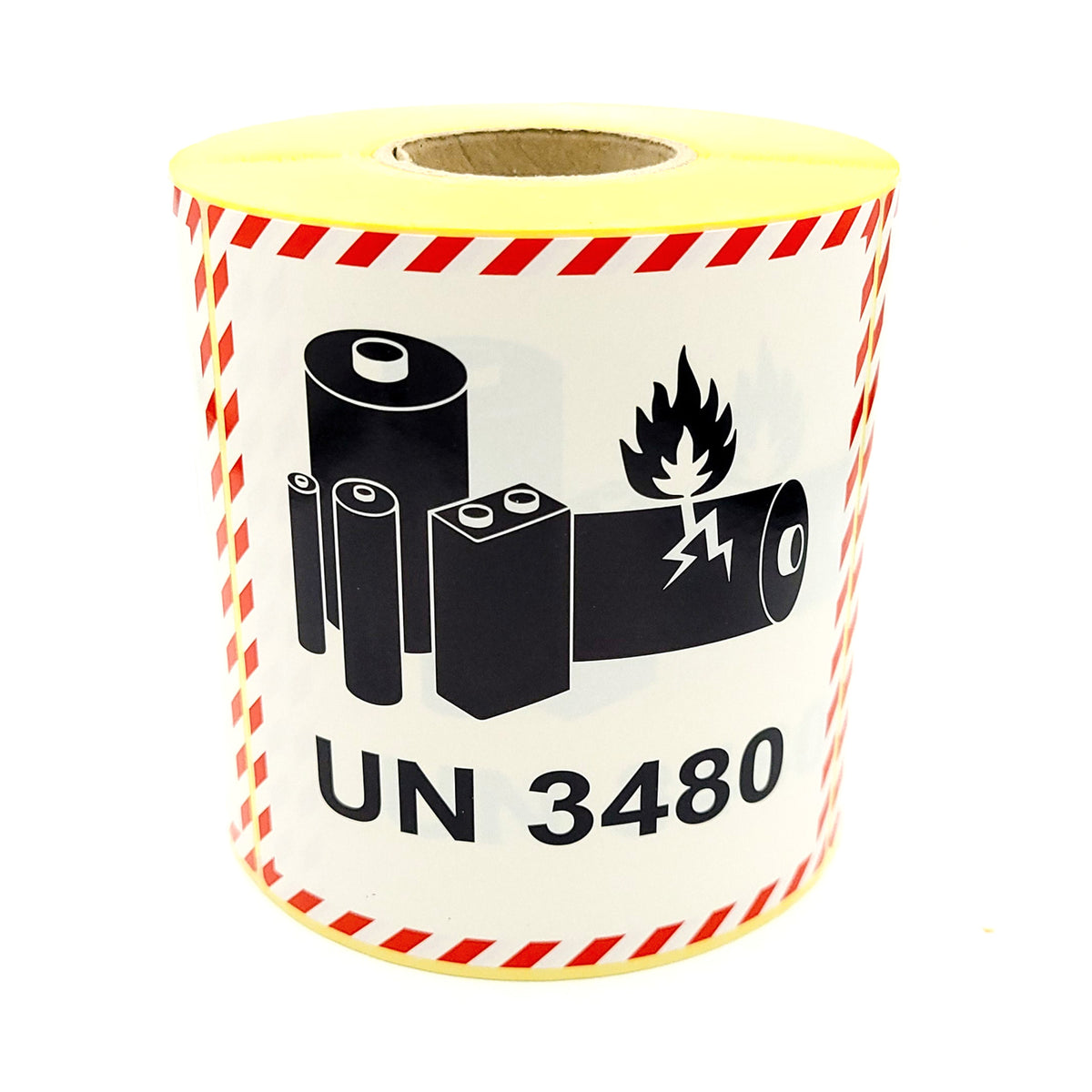 Warnschilder Lithium-Ionen-Akku UN3480 100x100 500 Stück