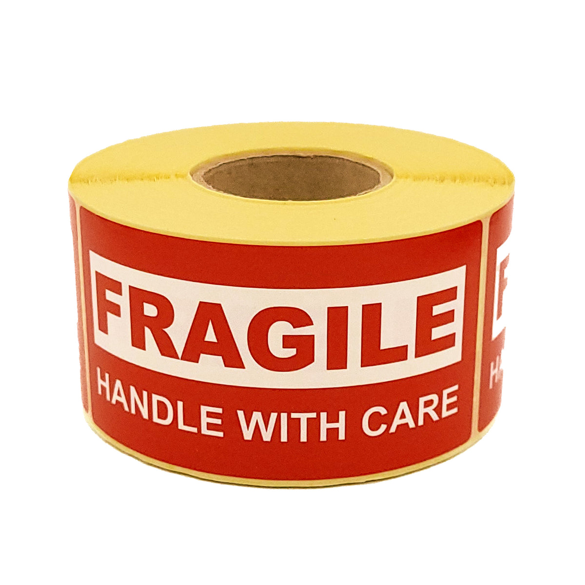Etykiety ostrzegawcze na rolce 100 x 50 mm- Fragile Handle with Care 500 szt.