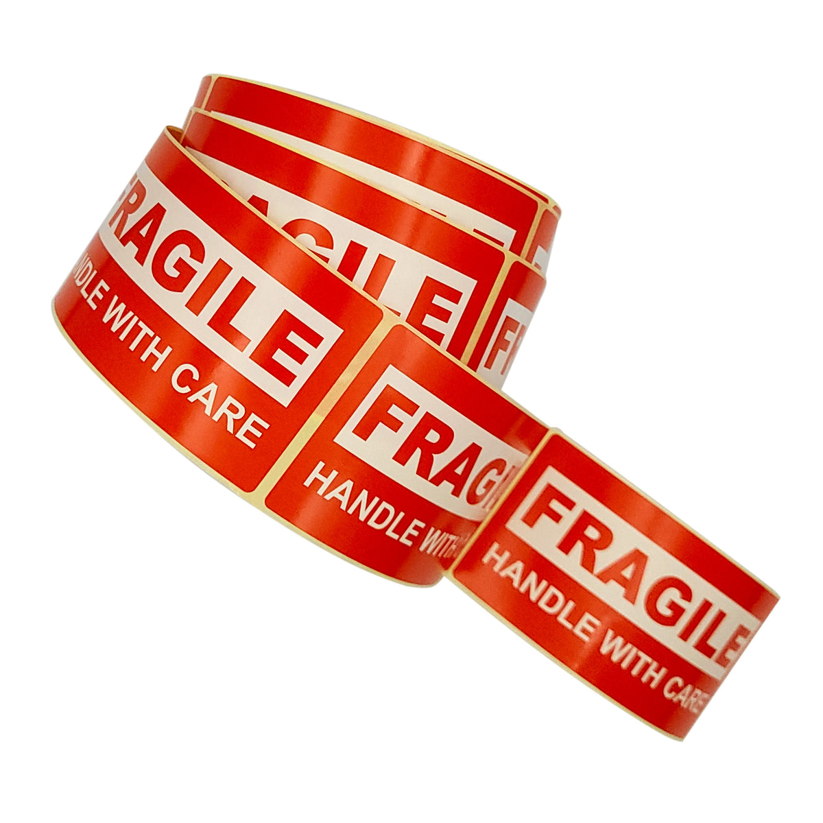 Warning Labels on Roll 100 x 50 mm- Fragile Handle with Care 500 pcs