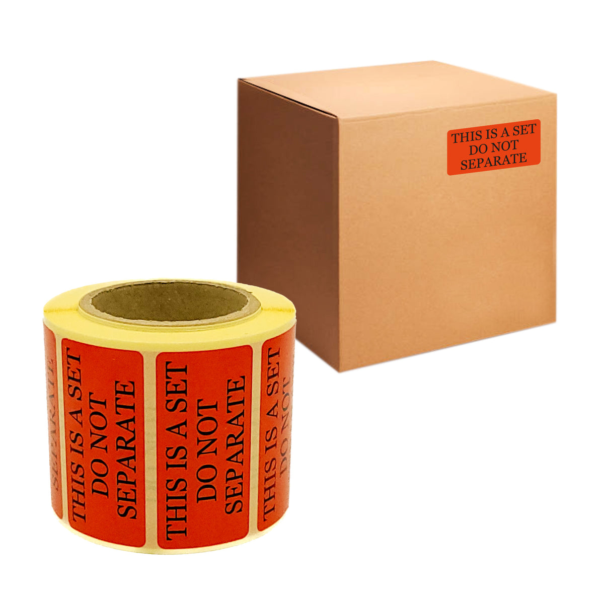 Warning Labels on Roll 50x25 mm- THIS IS A SET- DO NOT SEPARATE! 500 pcs