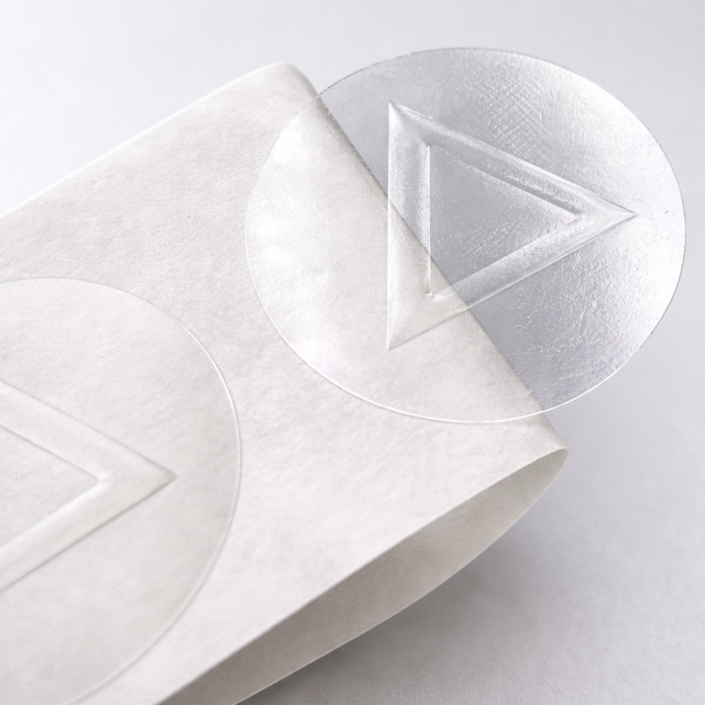 Warn-Dreieck-Aufkleber, 27 mm, taktile Etiketten, Rolle