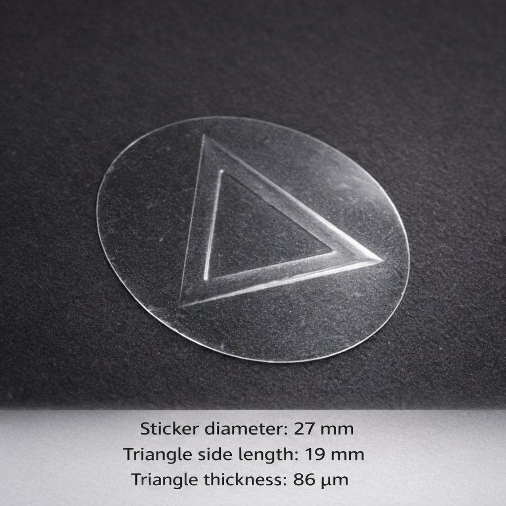 Warn-Dreieck-Aufkleber, 27 mm, taktile Etiketten, Rolle