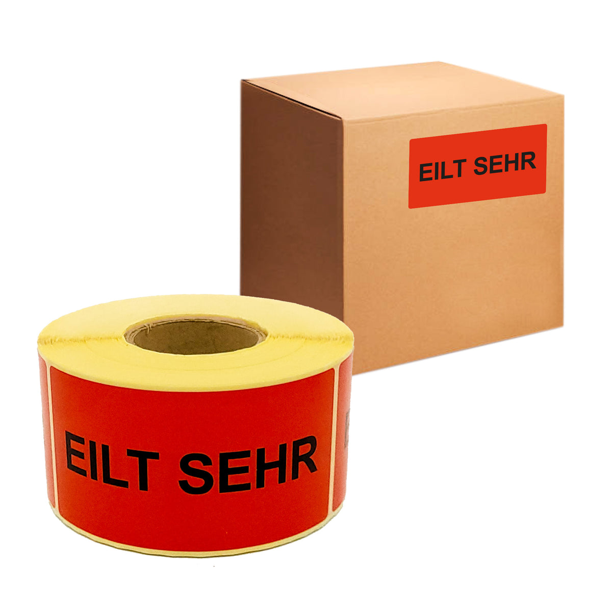 Warning Labels on Roll 100 x 50 mm- EILT SEHR 500 pcs