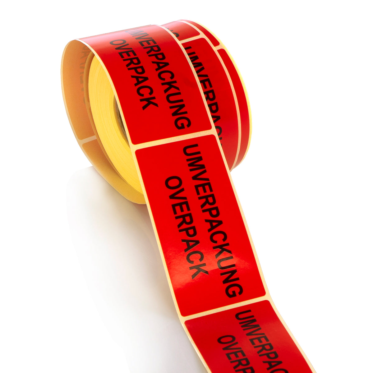 Valid Overpack Sticker Warning Labels on Roll 100 x 50 mm Umverpackung Overpack 500 pcs - MD ...