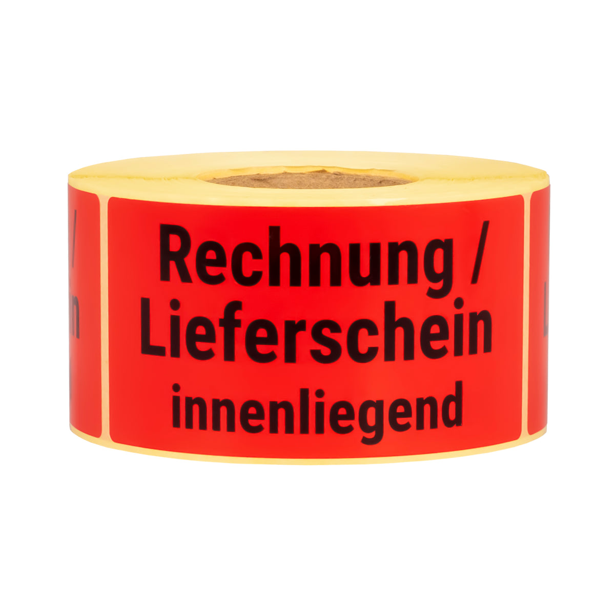 Warning Labels on Roll 100 x 50 mm Rechnung/Lieferschein innenliegend 500 pcs