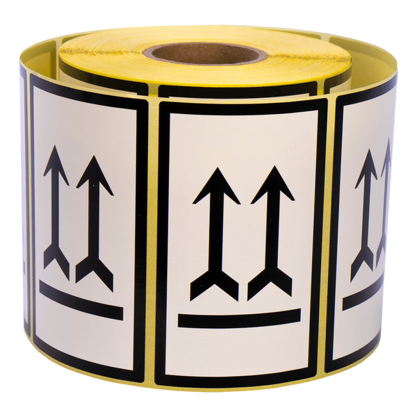 Warning labels This way up 100x60mm 1000 per roll - MD Labels