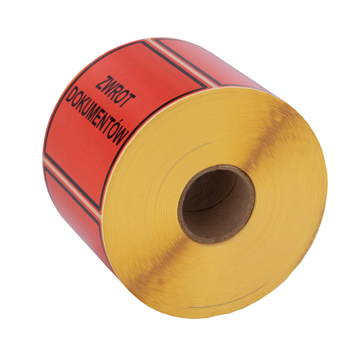 Self-adhesive warning labels - return of documents 98x98mm 1000 per roll