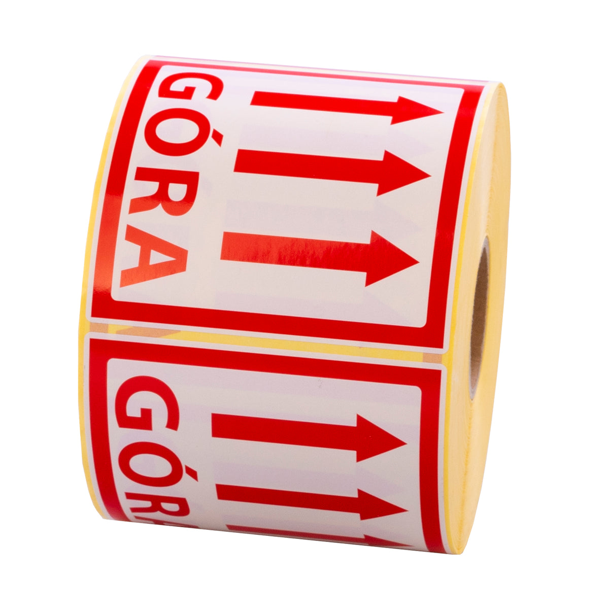 Self-adhesive warning labels - This way up - 98x98mm 1000 per roll