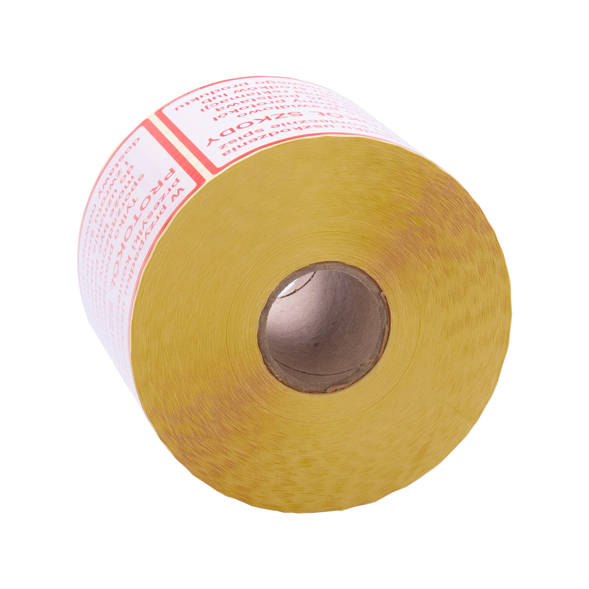 Self-adhesive warning labels - Damage report/certificate of compliance - 98x98mm 1000 per roll