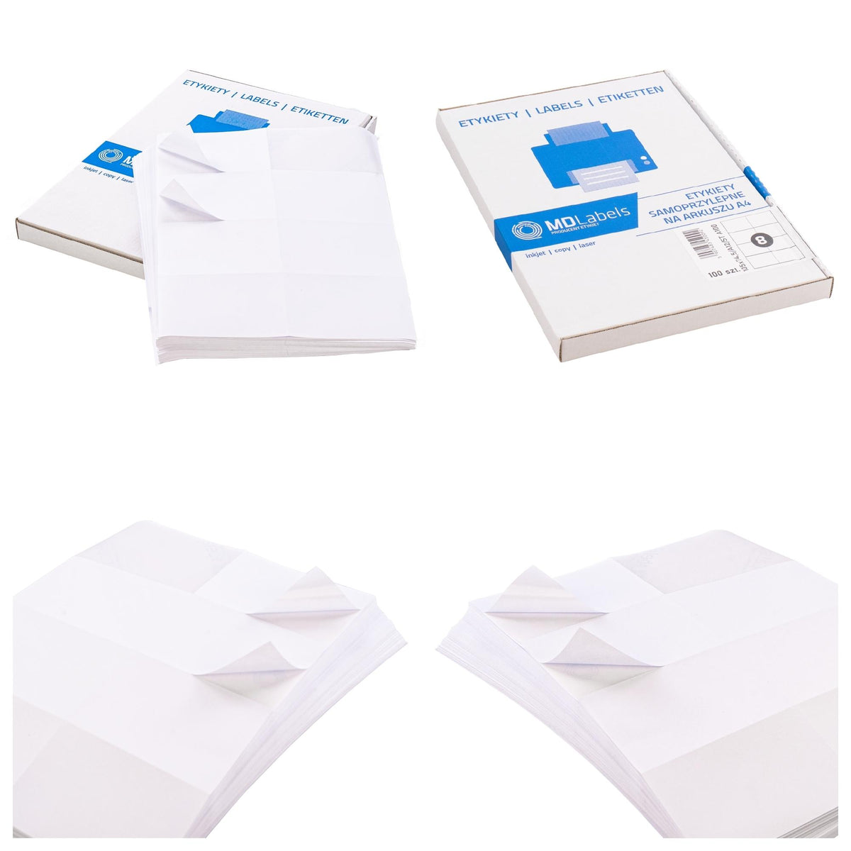 Self-adhesive labels on A4 sheets 105x74,5mm 100 sheets