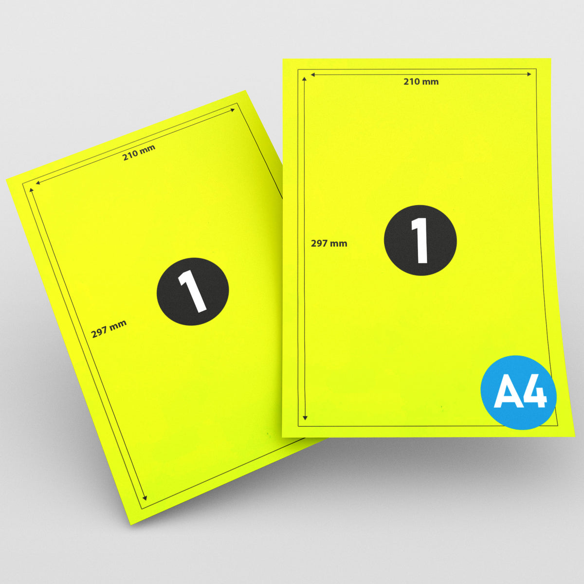 Papier samoprzylepny A4 fluo neon 50 arkuszy żółty