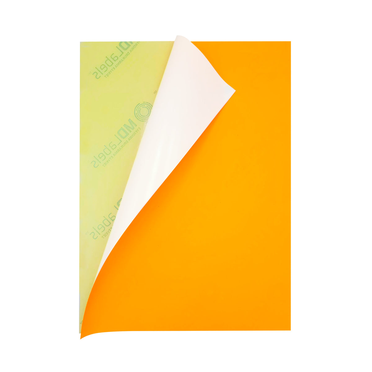 Papier autocollant A4 fluo néon 50 feuilles orange