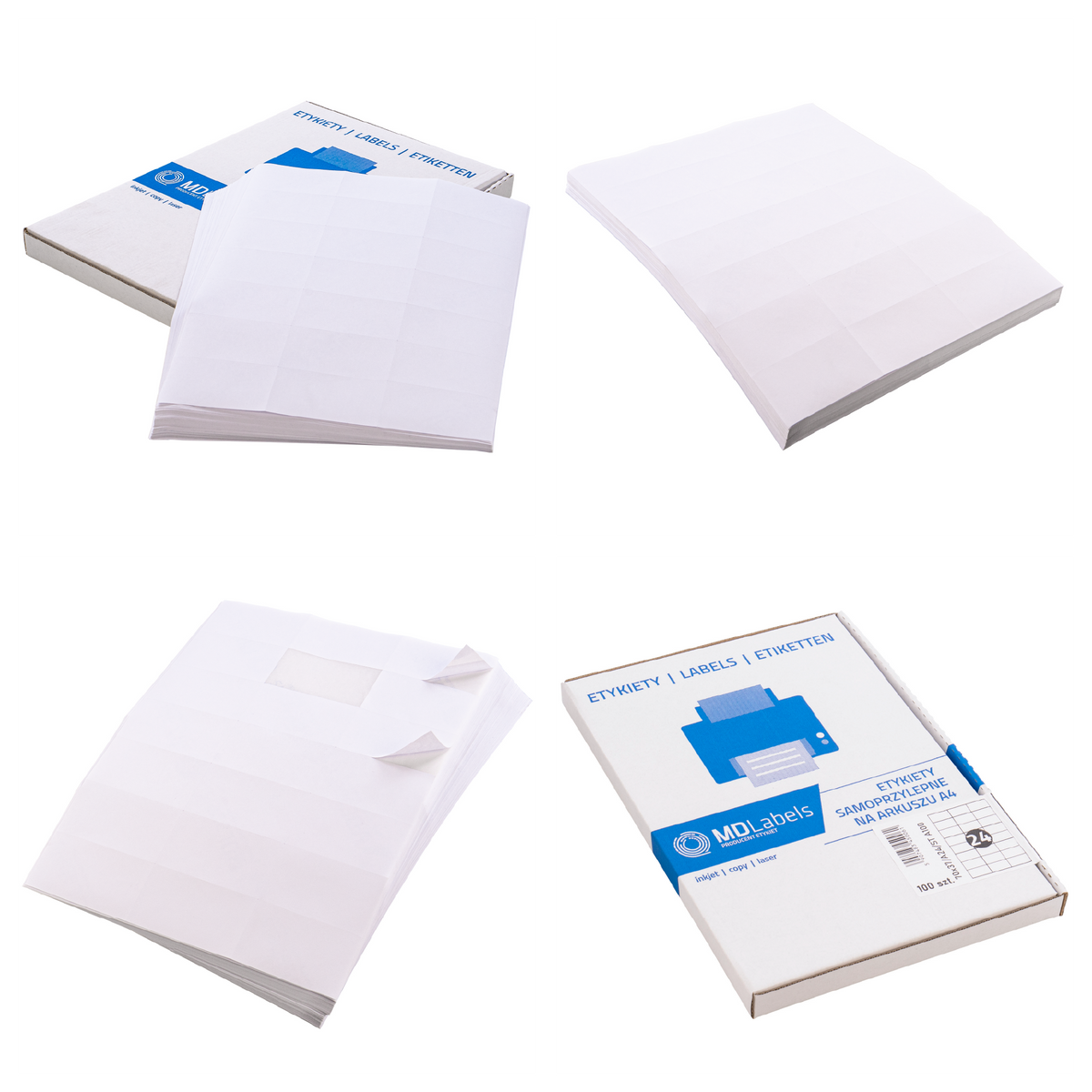 Self-adhesive labels on A4 sheets 70x37mm 100 sheets