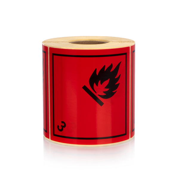 Dg 3 Sticker Warning labels Dangerous Good Sticker- Class 3 Flammable Liquid Materi ...