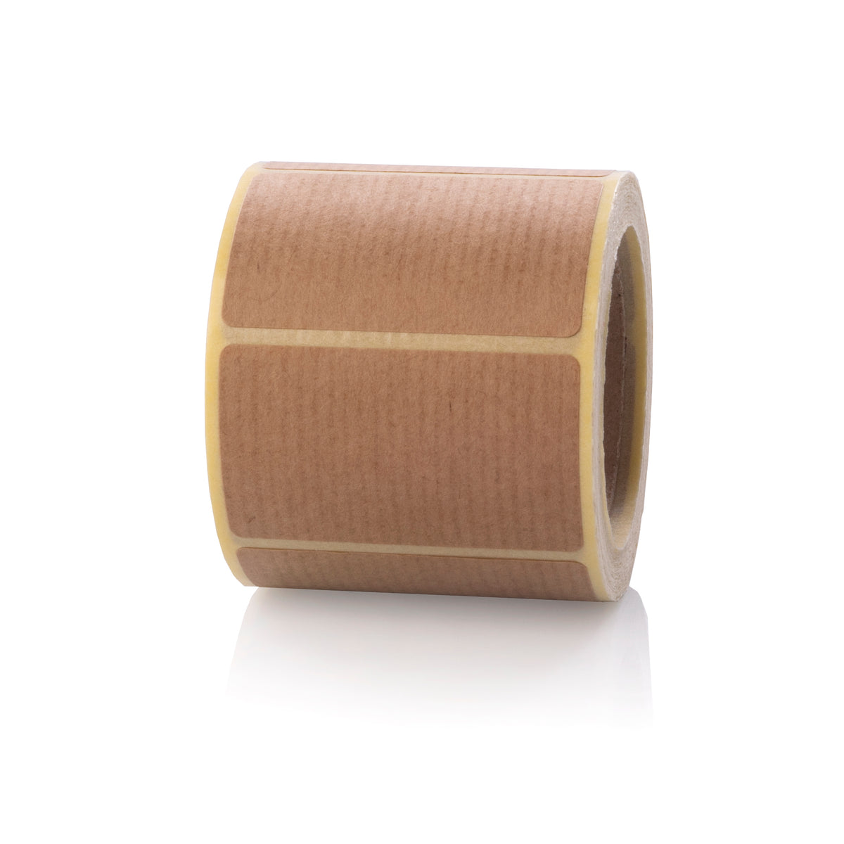 Kraft labels on roll 50 x 30 mm 250 pcs Ribbed paper